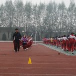 新阳街小学2014年阳光体育冬季长跑启动仪式