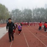 新阳街小学2014年阳光体育冬季长跑启动仪式