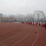 新阳街小学2014年阳光体育冬季长跑启动仪式