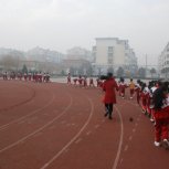 新阳街小学2014年阳光体育冬季长跑启动仪式